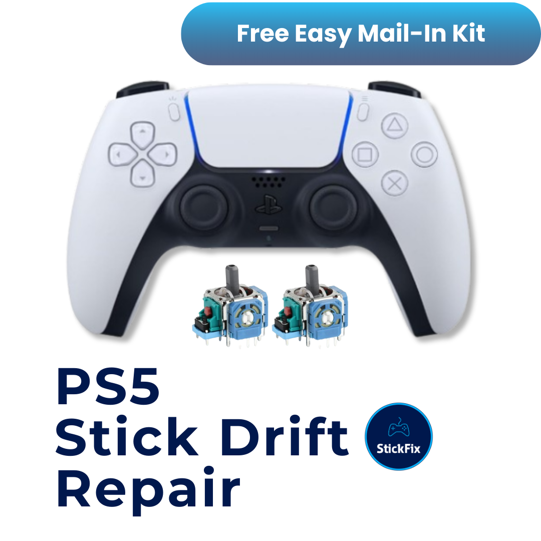 PS5 Standard DualSense controller stick drift repair service — StickFix Repair mail-in