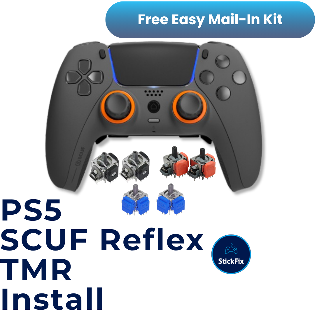 PS5 SCUF Reflex controller with TMR electromagnetic joystick modules — StickFix Repair mail-in service