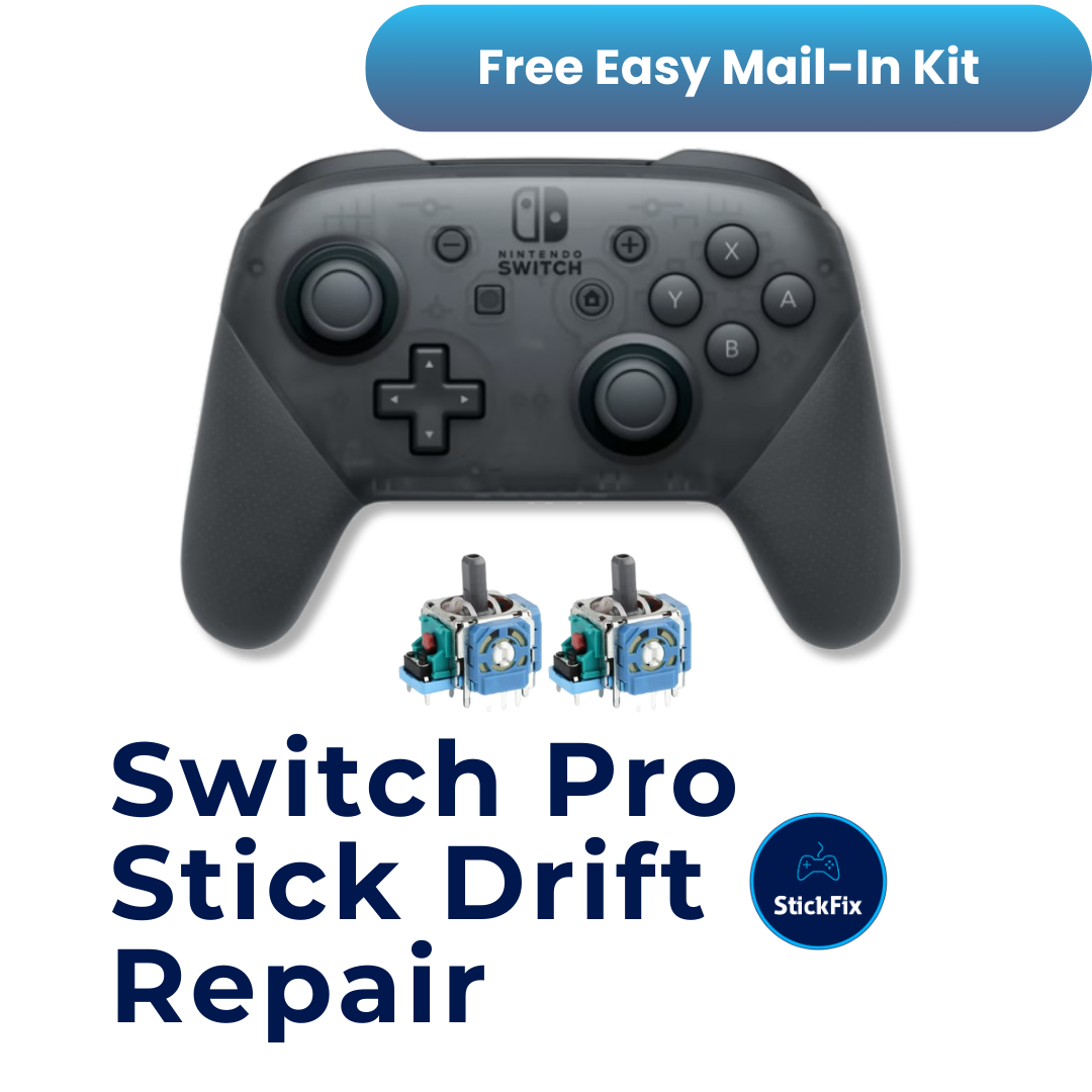 Nintendo Switch Pro Controller stick drift repair service— StickFix Repair mail-in