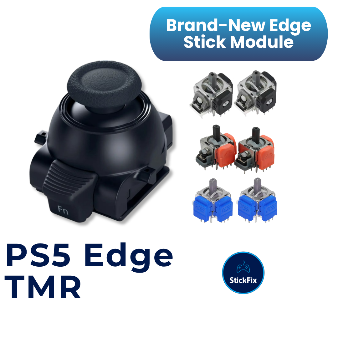 PS5 DualSense Edge joystick module with TMR electromagnetic joystick options — StickFix Repair brand-new device