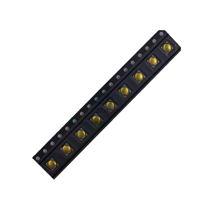 Strip of options, mute and create gold contact pads on a transparent background