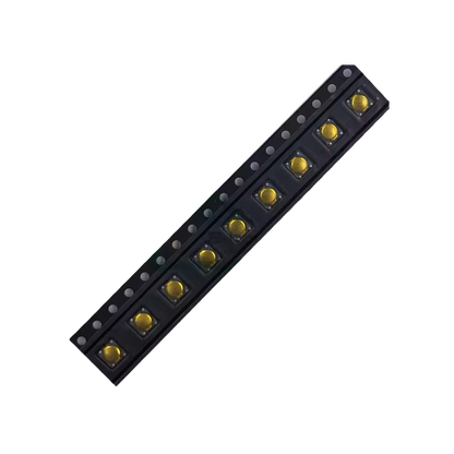 Strip of options, mute and create gold contact pads on a transparent background