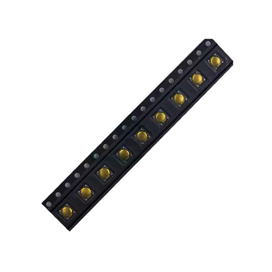 Strip of options, mute and create gold contact pads on a transparent background