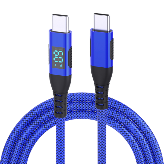 60W USB-C Fast Charging Cable with LED Power Display