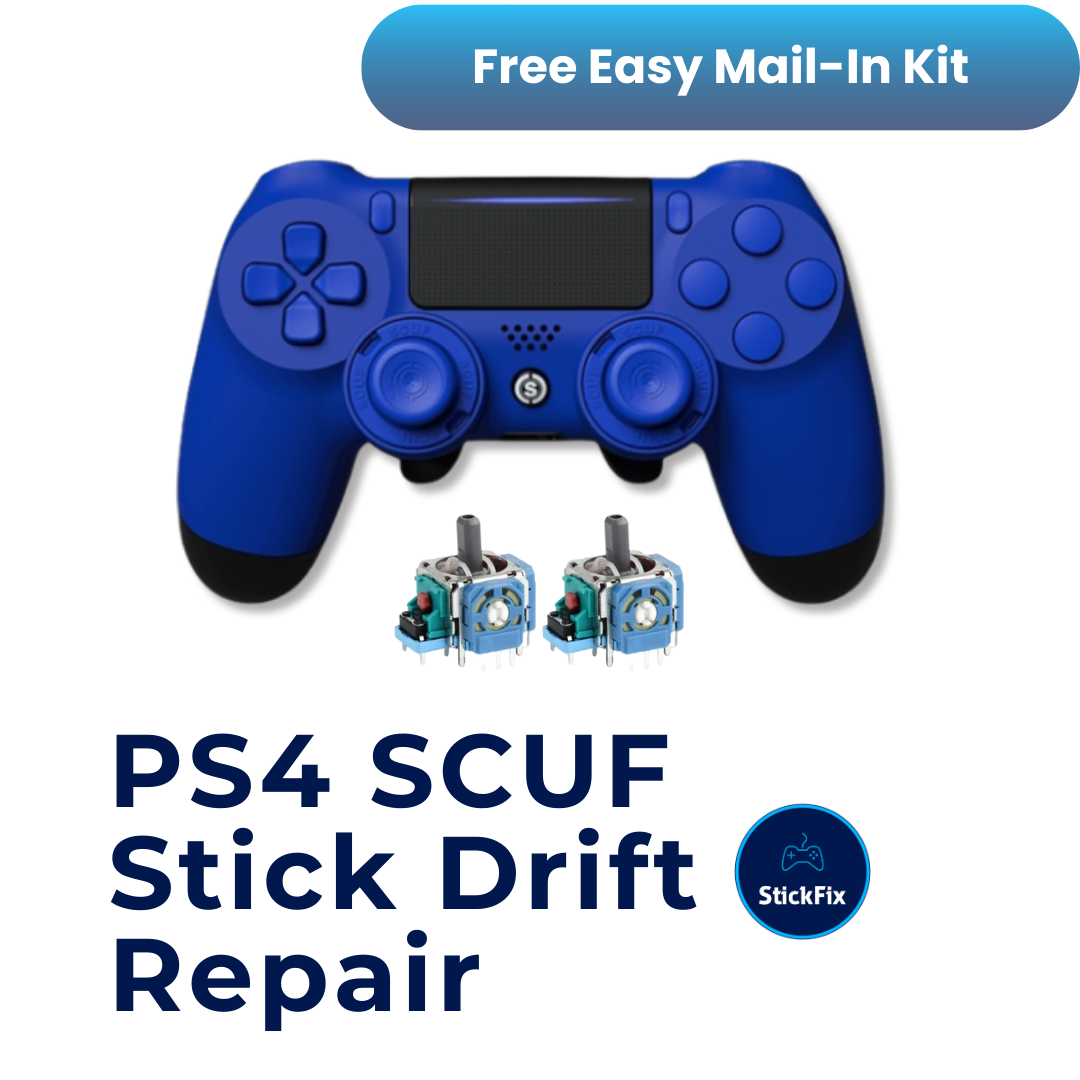 PS4 SCUF controller stick drift repair service — StickFix Repair mail-in service