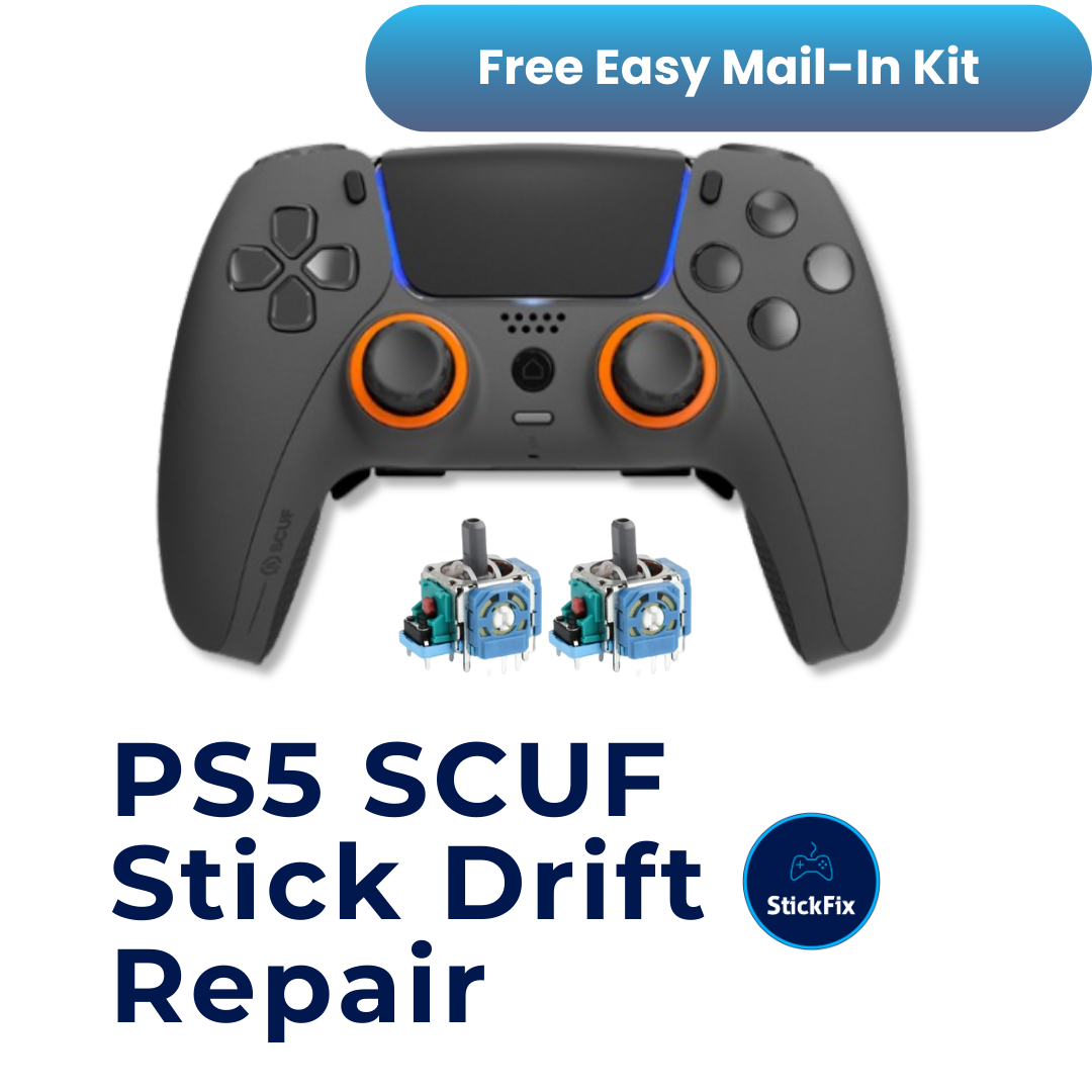 PS5 SCUF Reflex controller stick drift repair service — StickFix Repair mail-in