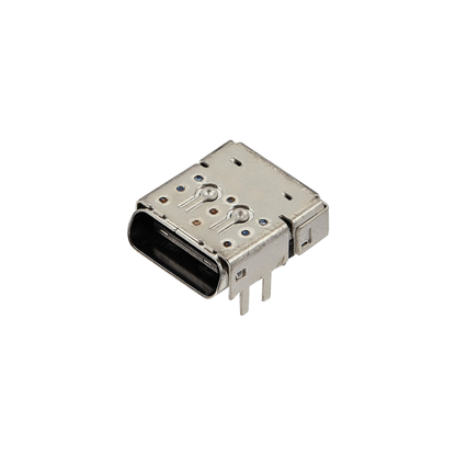 Close-up of an Xbox metal USB-C port component on a white background